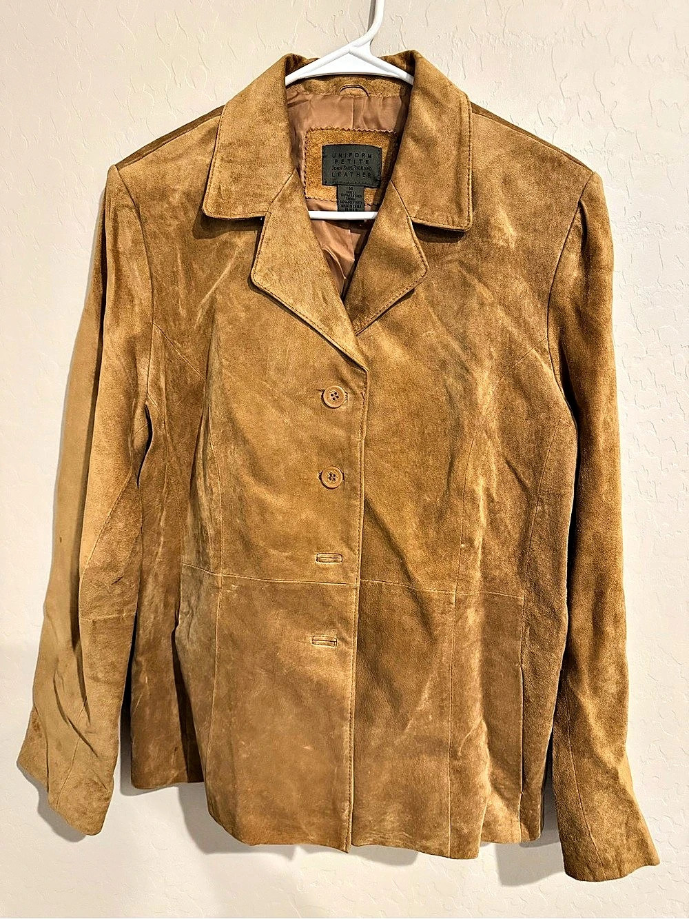 John Paul Richard Uniform Petite Leather Jacket Leather Jacket Brown Size 14